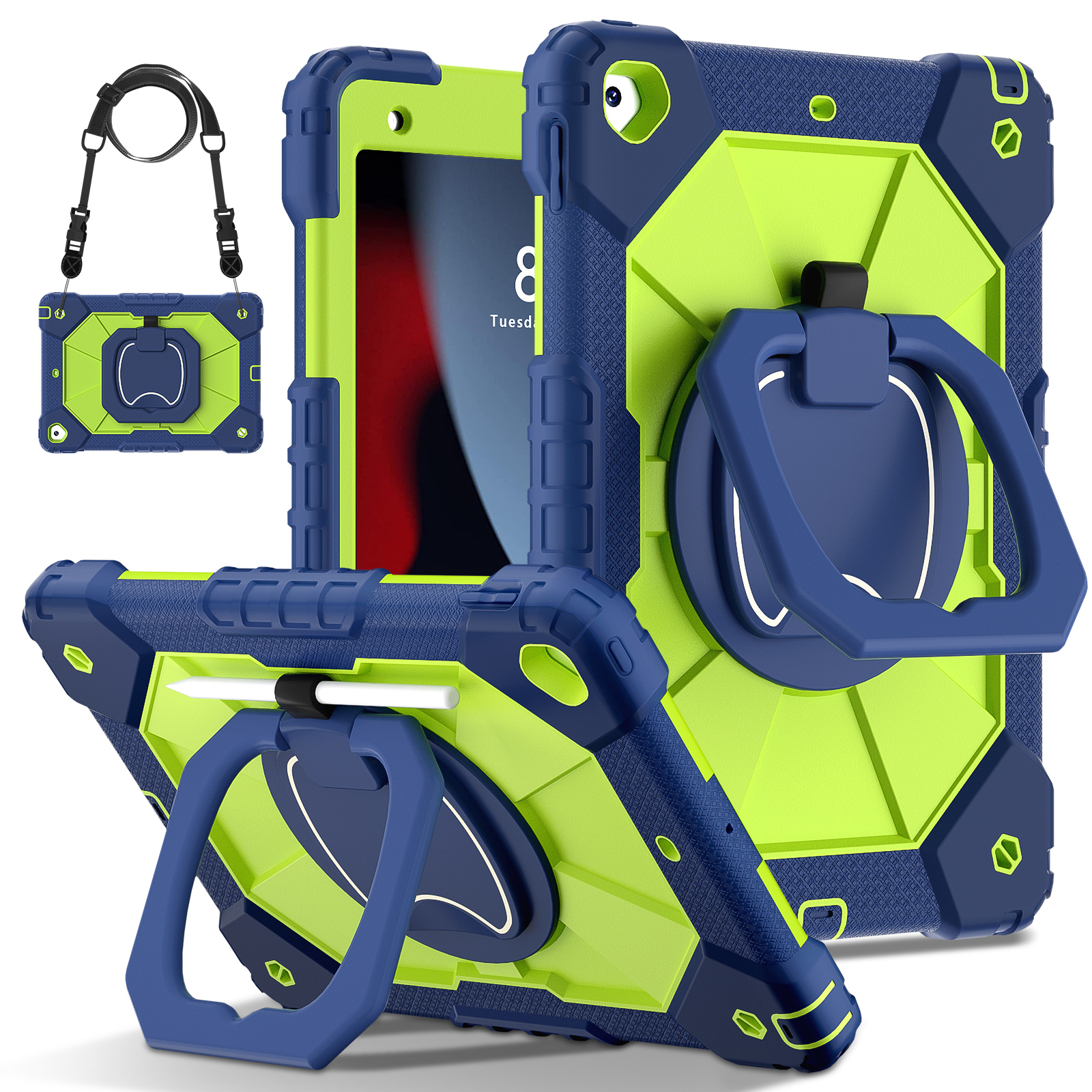 Navy Blue+Green