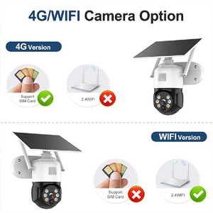 Sistema de cámara de seguridad para el hogar sin cables con luz negra Solar Ip Cam Aov Cámara para exteriores Cámara DE SEGURIDAD Record 24/7 Cámara solar - Product Image 3