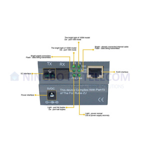 10g高速光纤千兆以太网1 SC迷你Netlink媒体转换器rj45至光纤10/100/1000单模 - Product Image 5