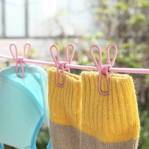 Varal exterior portátil, esticável, à prova de vento, com bolas fixas, roupas com 12 pegos
