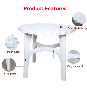 批发新款圆形方形塑料餐桌现代家居餐桌 - Product Image 6