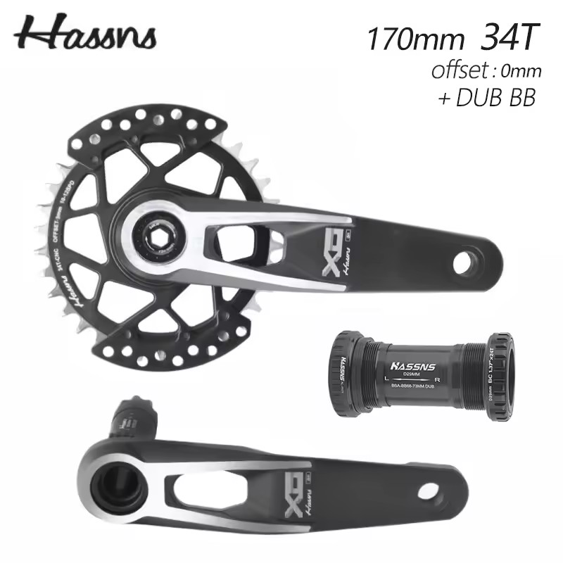 crank 0mm 34T bb Black