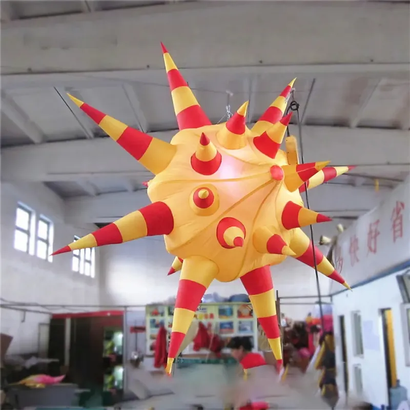 Riesiger hängender Ballon-Modell aufblasbares Sonnenförmiges Helium-Ballon Halloween-Dekorationen Werbung Aufblasbare