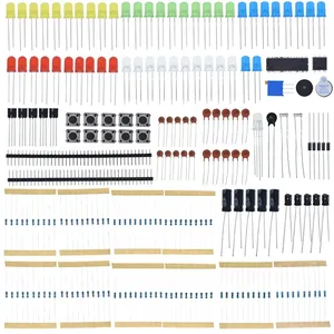 Arduino için temel elektronik başlangıç kiti LED Buzzer kapasitör direnç ic'ler dahil olmak üzere MEGA2560 & ahududu Pi