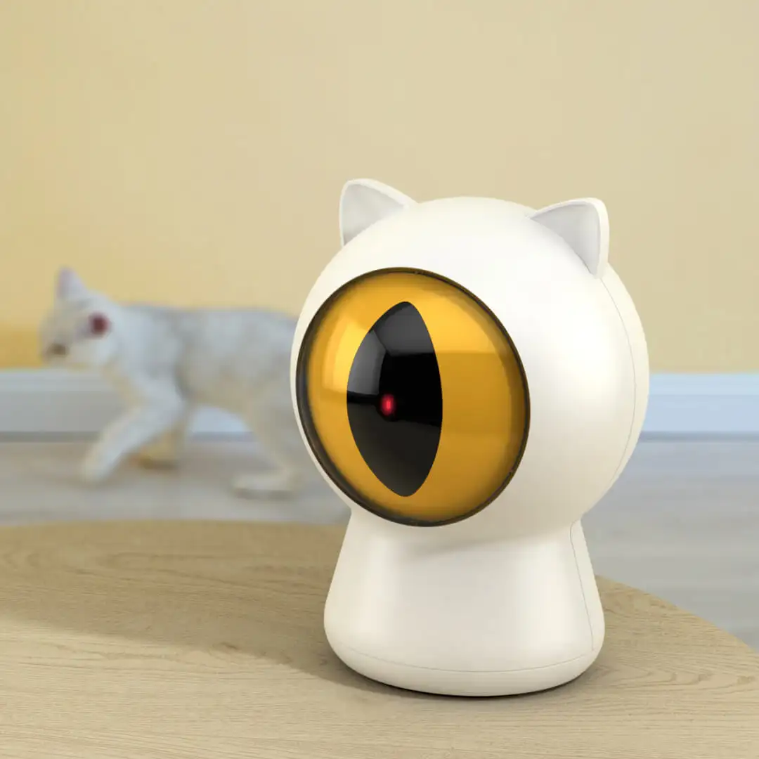 لعبة الليزر الأوتوماتيكية للقطط الداخلية ، لعبة القط/الكلب التفاعلية ، لعبة القط الذكية لشحن USB بجهاز التحكم عن بعد للقطط الداخلية