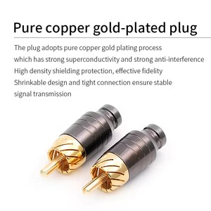 Luxury Soldering <strong>RCA</strong> Plug Jack Connector Speaker Audio <strong>Output</strong>/<strong>Input</strong> Adapter Plug Gold Plated Earphone Connector Jack - Product Image 2