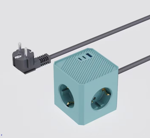 Tira de alimentación de cubo KC/CB/CE con 3 puertos USB estándar europeo 16A enchufe múltiple función magnética PD20W enchufe de extensión - Product Image 1