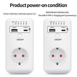 New Arrivals Smart <strong>Timer</strong> Socket Digital <strong>Timer</strong> Switch EU Plug Timing Controller <strong>Timer</strong> with USB Charger - Product Image 6