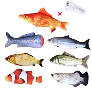Mascota Gato Peces Juguete Regalos interactivos Pescado Gato Hierba gatera Juguetes Almohada de peluche Muñeca Simulación Pescado Jugando Gato eléctrico Juguete - Product Image 1