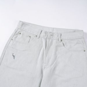 撕开白色牛仔裤男士宽松a字裤修身高脚裤潮流高品质牛仔裤 - Product Image 3