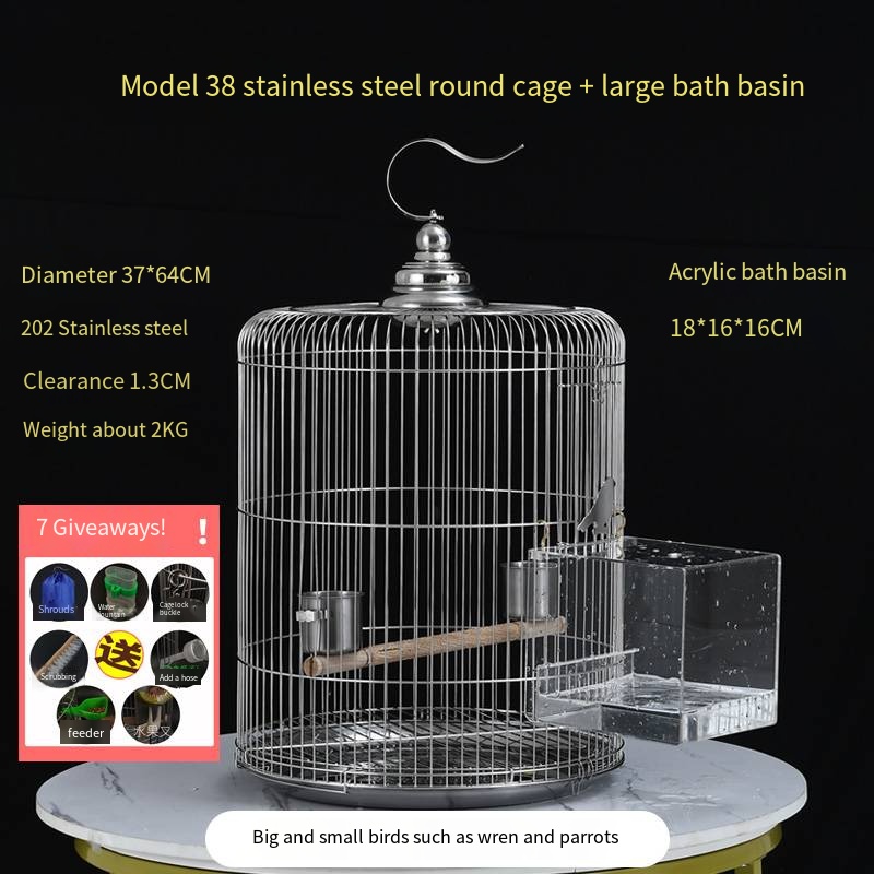 Cage à oiseaux de type 38 + grande boîte de bain