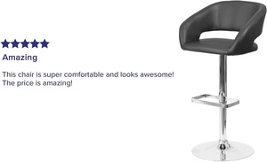 Đồ nội thất hiện đại thanh phân thoải mái phong cách tròn trung tâm tựa lưng có thể điều chỉnh màu đen Vinyl Chrome - Product Image 3