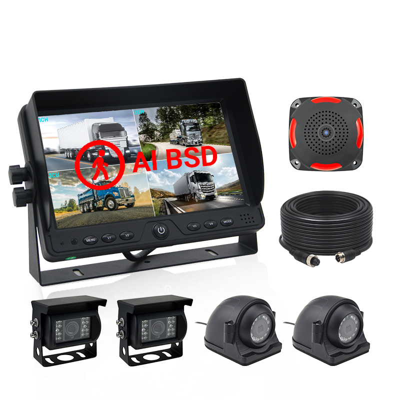 9-inch 4CH AI BSD System with Alarm and Cables
