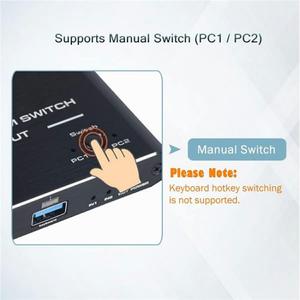 OEM Factory K2 Dual Computer Control 4K 60Hz USB <strong>3</strong>.0 <strong>KVM</strong> <strong>Switch</strong> 2 in <strong>1</strong> Out Adapter <strong>KVM</strong> <strong>Switch</strong> Adapter