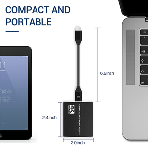 USB C çift HDMI dijital AV adaptörü, USB 3.1 tip C HDMI 2 çift ekran dönüştürücü 4K @ 60hz ile MacBook için 3.5mm ses çıkışı - Product Image 5