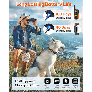 रिचार्जेबल प्लास्टिक कुत्ता प्रशिक्षण कॉलर एक टोन दो सदमे मुक्त रिमोट कंट्रोल कस्टम रंग छाल नियंत्रण पालतू व्यवहार सहायक - Product Image 6