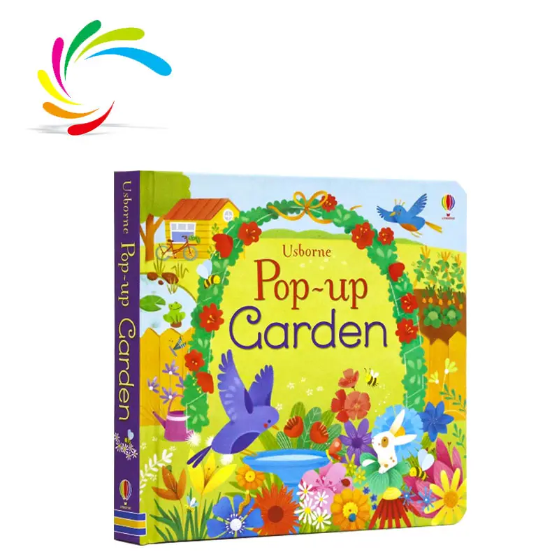 Servicio de impresión personalizado, alta calidad, Pop-up, jardín, niños de 2 a 6 años, libro de tablero educativo, manga, disponible