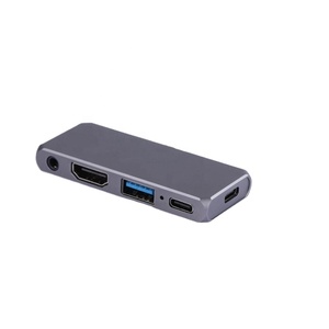 快速5合1 usb-c PD适配器，带usb-a 3.0音频麦克风端口60W 5gb/s闪电-快速数据传输4K @ 30hz库存! - Product Image 1