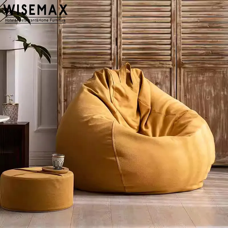 WISEMAX mobili moderni divani singoli morbidi giganti sacchi di fagioli sedie divano enorme sacco a sacco copriletto pavimento divano per soggiorno