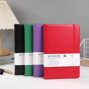 All'ingrosso diario personalizzato A5 con cinturino elastico diario taccuino stampato Logo del marchio blocco Note libro in pelle per Notebook - Product Image 3