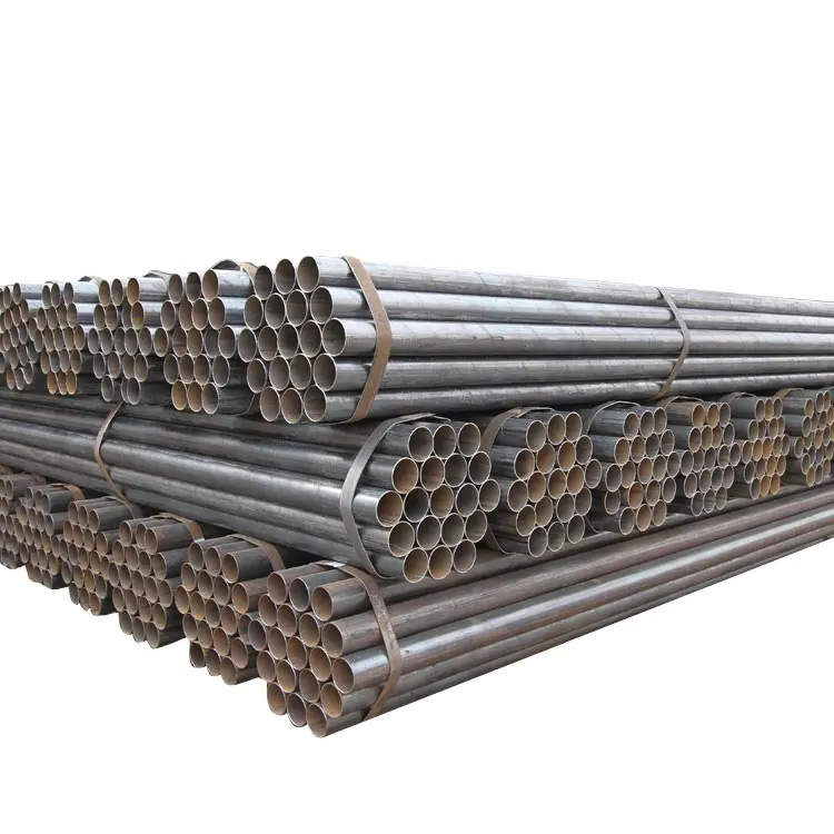 Resistencia de rendimiento de tubería de acero de 40 grados, tubo de carbono suave redondo soldado recto de 1 pulgada, estándar ASTM A53 o EN10255 S235