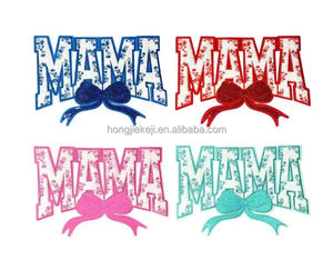 Tùy chỉnh Mama lớn thêu các bản vá lỗi sequin các bản vá lỗi sắt trên Chenille Áo sơ mi các bản vá lỗi truyền nhiệt - Product Image 3