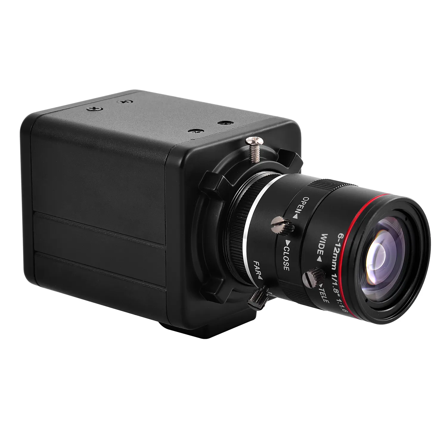 Kamera keamanan CCTV 2K 4MP POE Netwok kamera IP kamera kotak peluru dengan 1/1 industri lensa F1.6 kamera pengawas 8 "6-12MM