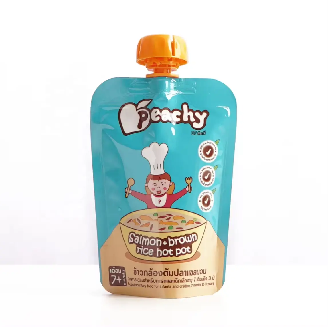 Custom Logo Eco Friendly Recyclable Refill Liquid Food Grade Baby Food Ice Cream Juice Sauce Packaging Spout Pouch For Drinks