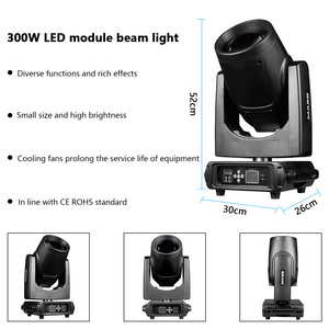 RZ 300W BSW RDM DMX512 Frost Slient Spot 24 prismes arc-en-ciel 17Gobos 14 effet de couleur tête mobile faisceau lumineux pour DJ DISco Party - Product Image 5