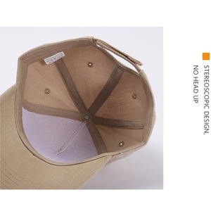 High Quality 6 Panels Cotton Baseball Cap Customized Logo 3D Embroidery Customizable Logo Printing 5 Panels Baseball Cap