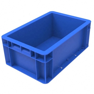 Caja de palés reutilizable bloqueable de HDPE de alta resistencia, cajas plegables apilables de plástico plano sólido de gran tamaño para almacenamiento multiusos - Product Image 6