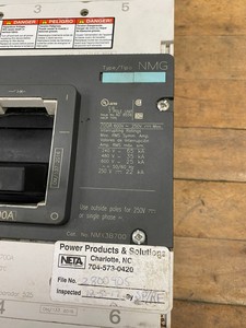 Neue und originale SPS NMX3B700 Leistungs schalter 700A 3 P 600V Typ NMG Weiß 3-polige 700 SPS-Programmier steuerung - Product Image 3