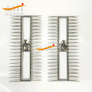 AATi定制电镀阳极氧化耐腐蚀99.7% 纯钛阳极双排夹具 - Product Image 1