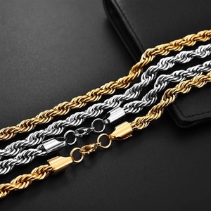 Mükemmel kalite Hiphop kaya zinciri 316L paslanmaz çelik 18K altın kaplama takı - Product Image 5