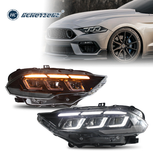 HCMOTIONZ <strong>LED</strong> Headlights for Ford Mustang 2018-2023 Start up Animation DRL Car Front Lamps Assembly Accessories Clear <strong>Reflector</strong> - Product Image 1