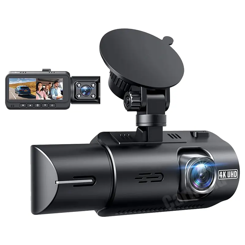 الأكثر مبيعًا كاميرا بلوحة عدادات ثنائية الدرجة مسجل سيارة Dvr 4K كاميرا سيارة أمامية وخلفية كاميرا سيارة للسيارات