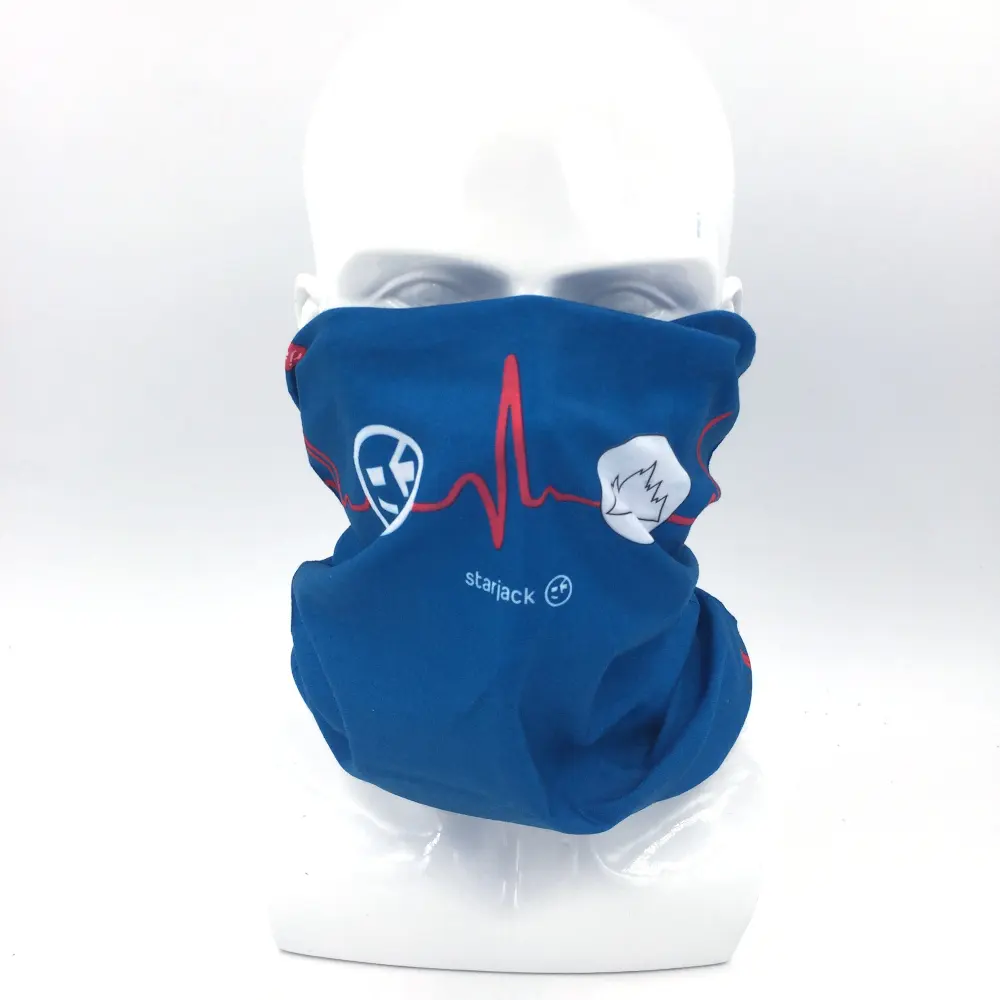 Pañuelo de redecilla sin costuras con Logo impreso personalizado, bufanda multifuncional para la cabeza, polaina para el cuello sin costuras