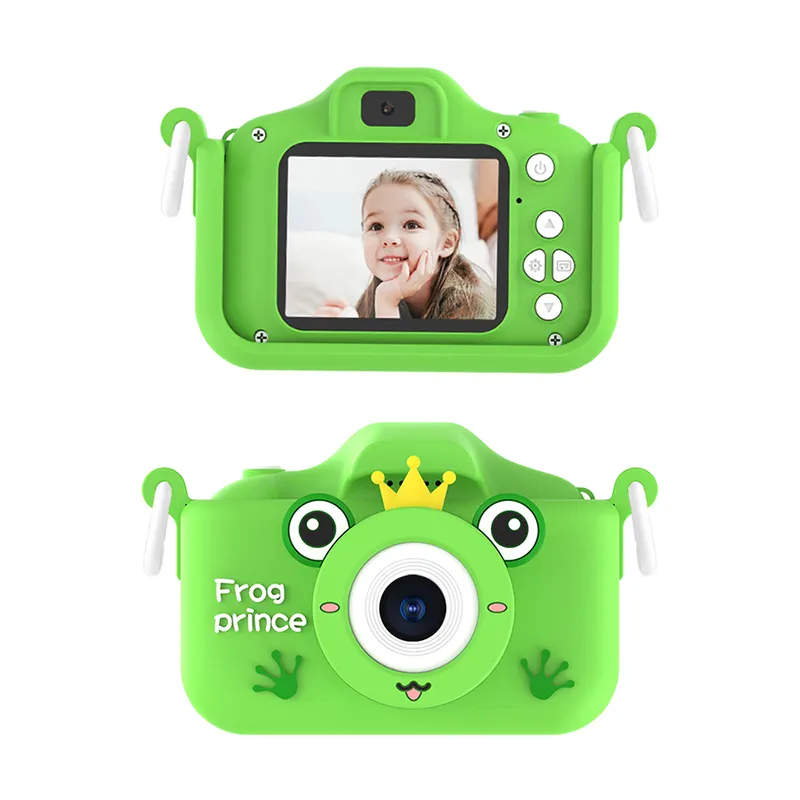 1080P HD Câmera De Vídeo Bonito Sapo Príncipe Digital Camcorder Brinquedo com 2 Polegada Tela IPS para 3-12 anos Crianças Presentes De Brinquedo De Natal