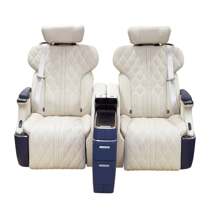 Descanso de cabeça ajustável e cadeira para pés, assento deslizante elétrico personalizado, banco de energia do carro