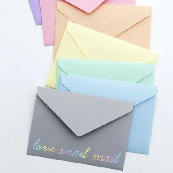 Envelope de papel eco friendly para artesanato, envelope de papel de envelope de cartas de convite para cartas de negócios