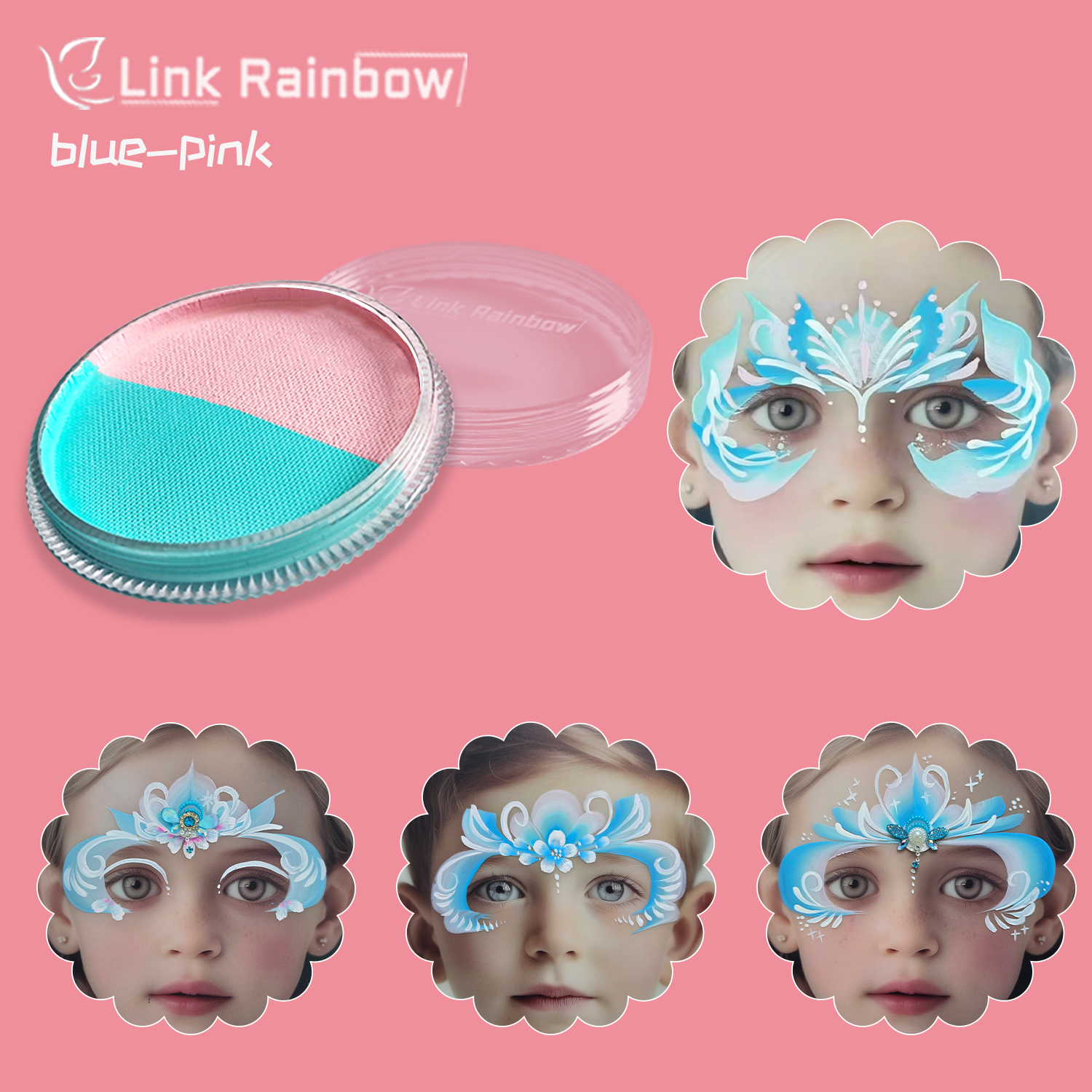 Blue and pink