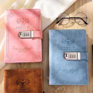 Bloc de notas de diario de cuero de salida de fábrica, diario impreso con logotipo personalizado, cuaderno de cuero PU con cerradura - Product Image 3
