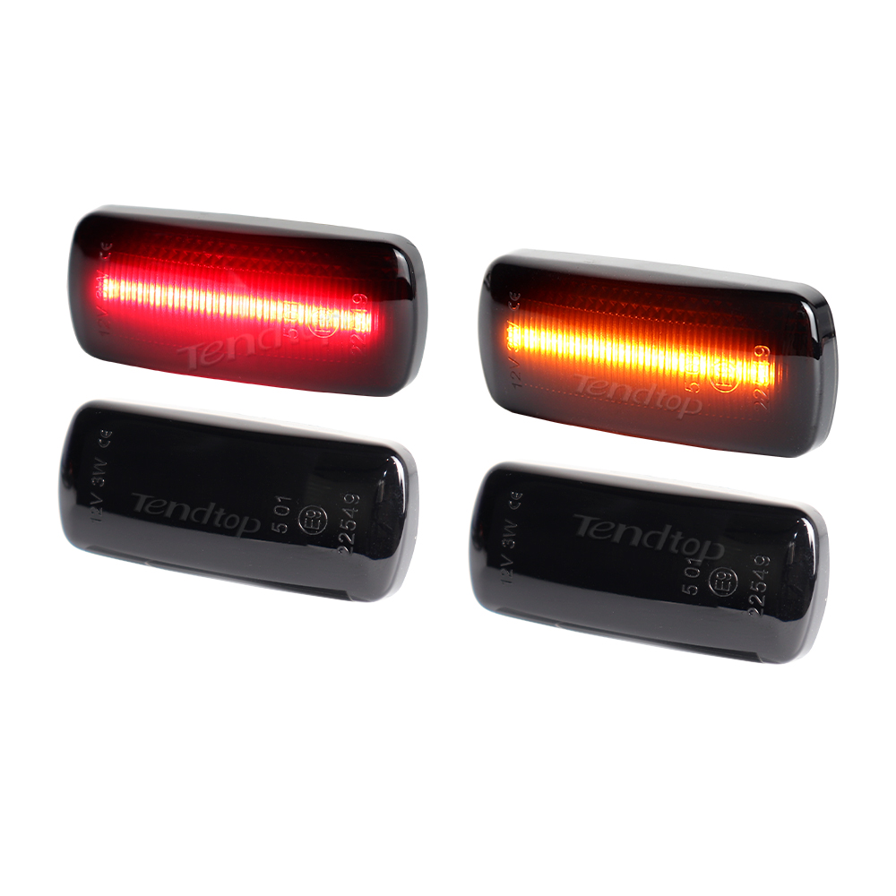 2x Luces delanteras ámbar - 2x Luces traseras rojas 02-0479