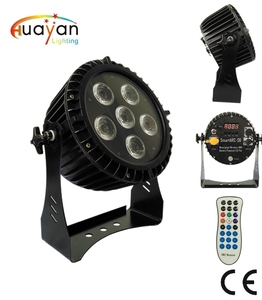 חיצוני סוללה מופעל חכם Uplights 6*12w RGBWAUV <span class=keywords><strong>LED</strong></span> אור dj שלב אור עם חכם טלפון שליטה
