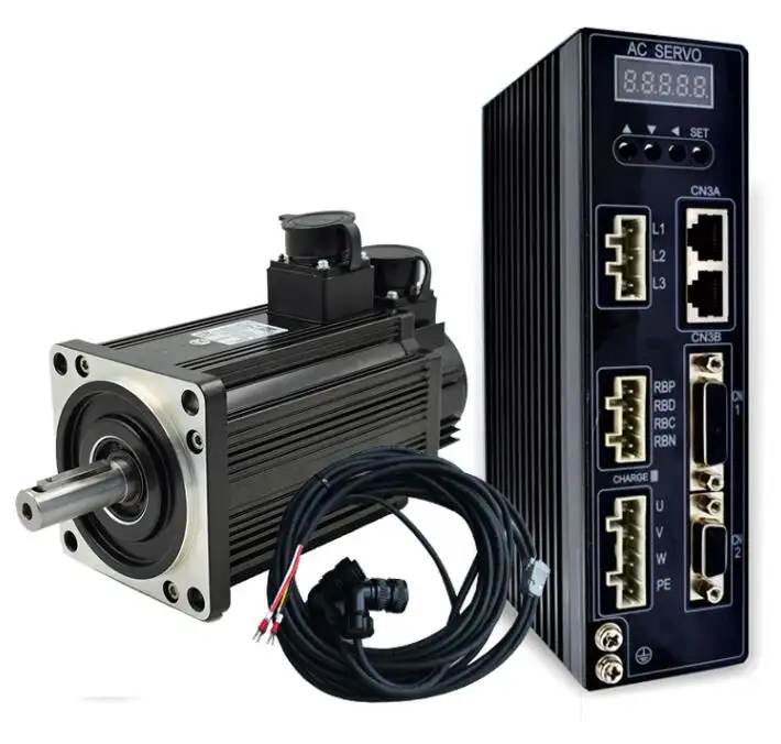 CNC AC servo motor ve sürücü düşük maliyetli 2.3kw 15nm Servo motor için cnc freze torna makinesi