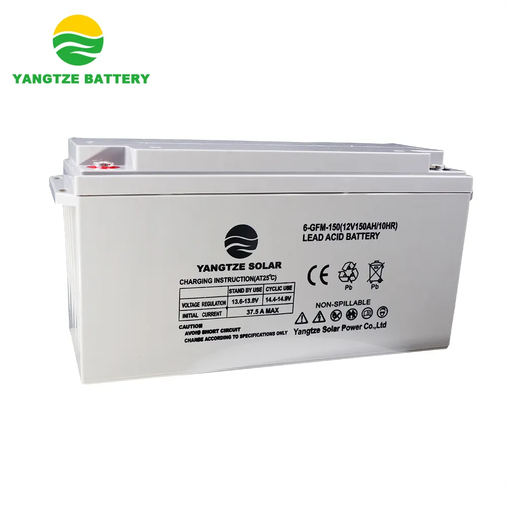 Yangtze a basso prezzo 12v 150ah 24 volt batteria al piombo