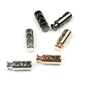 Round Double Holes Metal Spring <strong>Cord</strong> <strong>End</strong> Stopper <strong>Elastic</strong> Rope Adjustment Buckle for Backpack Hoodie Draw String <strong>Cord</strong> Lock - Product Image 5