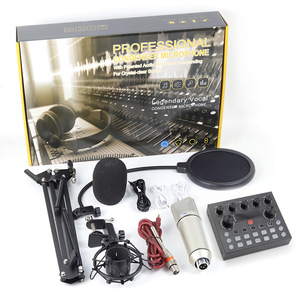 ISonger tam stüdyo kayıt kondenser mikrofon ses kartı seti yayın için podcast ekipman kiti - Product Image 2