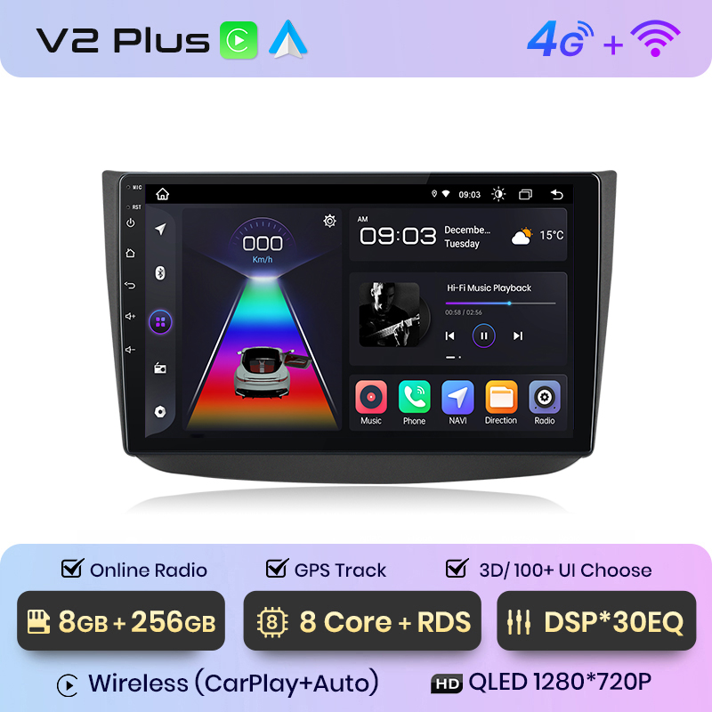 Interfaz de usuario 3D V2 Plus (8 GB + 256 GB)