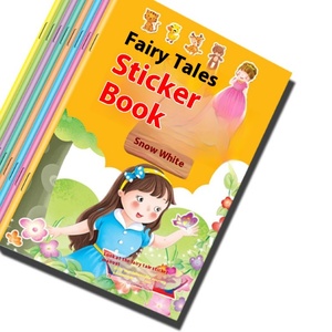 可定制幼儿园英语图画书着色贴纸书儿童印刷纸纸板印刷 - Product Image 2